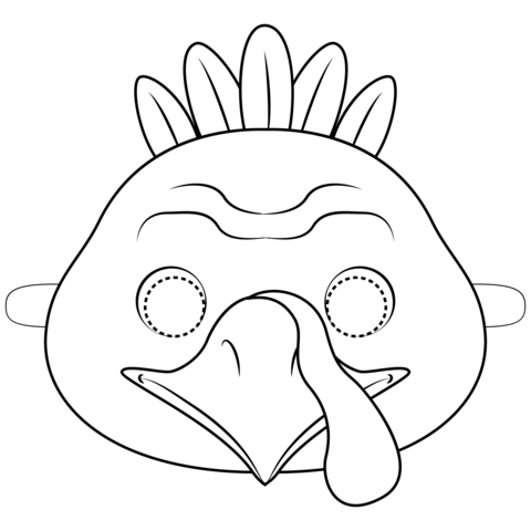 Turkey Mask Coloring Page